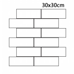 10 tk plaatide valge telliskivi seinakleebis isekleepuv veekindel PET-paneeli tapeet 10Pcs