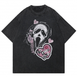 2024 Streetwear Funny Skull Printed Unisex T-s&auml;rk S must