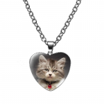 Armas lemmiklooma kassi s&uuml;dame ripats kaelakee kassipojad kassi looma klaasist kaelakeed naistele mood metallist peen ketiga ehted kingitus 50cm