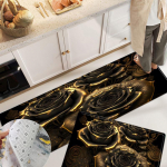 Lillevaip k&ouml;&ouml;gimatt 3D roosi lilleprintidega vaip p&otilde;randamatt k&ouml;&ouml;gile vannitoale siseruumides voodi k&otilde;rval libisemiskindel imav pehme samet 60x180cm 1pcs