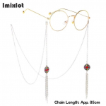 1 tk metallist prilleketid koos ripatsiga maasika ristlillega lugemisprillide juhtmehoidja kaelarihma k&ouml;is 10