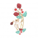 Armas viinamarja orava kujuga pross emailiga sulamist looman&otilde;el &uuml;likond rev&auml;&auml;ris sall m&auml;rk kleit mantel Aksessuaarid ehted kingitus mitmev&auml;rviline