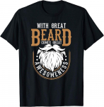 Suure habemega on kaasas suurep&auml;rane Aweso Ess Funny Beard Lover Unisex T-s&auml;rk S