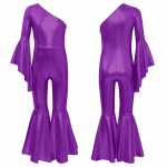 Lastele, t&uuml;drukutele, metallik, l&auml;ikiv kellukese ja p&otilde;hjaga tantsukombinesoon, &uuml;he &otilde;laga ja varrukatega body, karnevali teemapidu 15-16 Years lilla