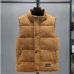 Uus vest jakk Meeste s&uuml;gistalvine soe varrukateta mantel Seis krae polsterdatud vest Velvetist t&ouml;&ouml;r&otilde;ivad meeste riided 5XL XXL (65-75kg) ar&uuml;liidkollane v&auml;rv