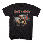 Uus Iron Maiden The Trooper Eddie Heavy Metal Graafilised s&auml;rgid Meeste vabaaja l&uuml;hikeste varrukatega T-s&auml;rk T-s&auml;rk 2XL must