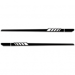 2 tk D-608 vastupidav, tugev kleepuv autokleebis Premium kulumisvastane modifikatsiooniga pika triibuga kleebis V&auml;listarvikud valge