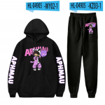 Anime Aphmau Merch Prints kapuutsiga komplektid meeste naiste dressikomplektid vabaaja kapuuts + p&uuml;ksid 2 tk komplektid t&auml;navar&otilde;ivad &uuml;lisuured kampsunid XL
