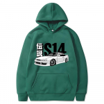 Anime Initial D tr&uuml;kitud kapuutsiga naiste vabaaja mood kapuutsiga s&auml;rk pikkade varrukatega pullover Pusad Suured Unisex r&otilde;ivad S