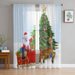 J&otilde;ulukardinad P&auml;hklipureja-t&uuml;llist j&otilde;ulukardinad elutuppa Magamistoa &scaron;ifoonist Sheer Voile k&ouml;&ouml;gikardin 135W x 114H(cm)