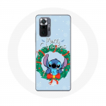 &Uuml;mbris Xiaomi Redmi Note 10 Pro Stitch Snow jaoks Merry Christmas Blue