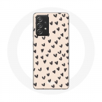 &Uuml;mbris Samsung Galaxy A52 abstraktse musta s&uuml;dame tekstuuriga taustale