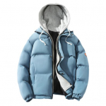 Talvine mantel kapuutsiga tuulekindel 3D-l&otilde;ikeline vabaaja s&uuml;gistalvine liibuv paksendatud jope t&auml;navar&otilde;ivad M must