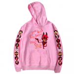 Hazbin Hotel Anime Hoodies S&uuml;gis pikkade varrukatega Unisex Harajuku Pullovers T&auml;navar&otilde;ivad Graafilised riided Pusa S roosa