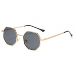 Luksuslikud ruudukujulised p&auml;ikeseprillid, mees, naine, mood, v&auml;ikese raamiga pol&uuml;gon p&auml;ikeseprillid, metallist vintage, retro kaheksanurksed Gafas De Sol