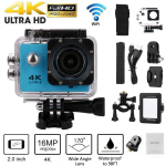 Uus m&auml;rulikaamera Ultra HD 4K WiFi 2-tolline 170D veealune veekindel kiiver, videosalvestus spordikaamera One Size