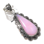 Natural Pink Opal Gemstone Handmade 925 Sterling Silver Gift Pendant 2.76 z2a06