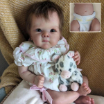 18-tolline imearmas reborn baby girl nukk Bettie elutruu pehme puutega riidest t&auml;isvin&uuml;&uuml;list keha simulatsiooninukk 3D v&auml;rvitud nahaga n&auml;htava veeniga vasts&uuml;ndinu nukum&auml;nguasi full silicone girl