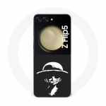 Coque Samsung Galaxy Z Flip5 Monkey D. Luffy noir et blanc