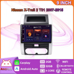 Android Carplay Nissan X-trail 2 T31 2007-2015 jaoks Autoraadio Multimeedia Videopleier GPS Navigatsioon WIFI 4+64GB 2+32GB