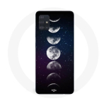 Coque Maniacase pour Samsung Galaxy A51 4g lune phase nuit etoile
