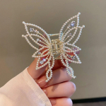 Moodsad juuksek&uuml;&uuml;nistega liblikaklambrid naistele, t&uuml;drukutele, elegantsed hobusesabaklambrid juukseaksessuaarid pearl