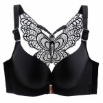 &Otilde;mblusteta eest suletav rinnahoidja Butterfly reguleeritav Push Up rinnahoidja suures suuruses rinnahoidjad naistele juhtmevaba bralette 42/95D must