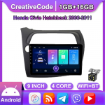 Juhtmeta autoraadio Carplay jaoks Honda Civic luukp&auml;ra 2006-2011 Android Multimeedia Videopleier GPS Navigatsioon WIFI 2+32GB 1+16GB