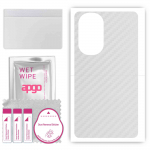 apgo Protective Skin Sticker for the back compatible with Motorola Edge 30 Pro, Wrap Film, Foil, Vinyl - Pattern Transparent Carbon