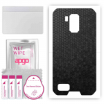apgo Protective Skin Sticker for the back compatible with Ulefone Armor X7 Pro, Wrap Film, Foil, Vinyl - Pattern Black Honeycomb