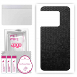 apgo Protective Skin Sticker for the back compatible with OnePlus 10 Pro, Wrap Film, Foil, Vinyl - Pattern Black Honeycomb