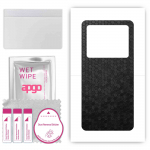 apgo Protective Skin Sticker for the back compatible with Vivo X80, Wrap Film, Foil, Vinyl - Pattern Black Honeycomb
