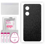 apgo Protective Skin Sticker for the back compatible with Honor Play 40C, Wrap Film, Foil, Vinyl - Pattern Black Honeycomb