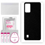 apgo Protective Skin Sticker for the back compatible with ZTE Blade A52 Lite, Wrap Film, Foil, Vinyl - Pattern Matte Black