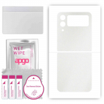 apgo Protective Skin Sticker for the back compatible with Samsung Galaxy Z Flip4, Wrap Film, Foil, Vinyl - Pattern Matte Transparent