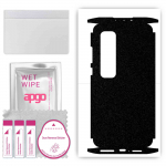 apgo Protective Skin Sticker for the back+sides compatible with Xiaomi Mi 10 Ultra, Full Wrap Film, Foil, Vinyl - Pattern Matte Black