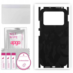 apgo Protective Skin Sticker for the back+sides compatible with Xiaomi Poco M4 Pro, Full Wrap Film, Foil, Vinyl - Pattern Black Camo