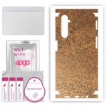 apgo Protective Skin Sticker for the back+sides compatible with Realme 6, Full Wrap Film, Foil, Vinyl - Pattern Rusty Copper