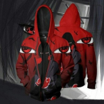 Anime Naruto Rei Akatsuki Prinditud T&otilde;mblukuga Pulloverid Kapuutsiga Hupparid Anime Pulloverid Anime Cosplay L