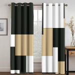 270*240 Odavad Abstraktne Geomeetriline Must Punane Moodsad &Otilde;hukesed Kahe Aknaga Kardinad Elutoa Magamistoa Sisekujunduseks 2 T&uuml;kki Tasuta Kohaletoimetamine W50H60(CM)x2PCS&Hook
