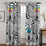 3D Animal Digital Art Ps&uuml;hhedeelne unen&auml;op&uuml;&uuml;dja ​​L&otilde;vihundi mustriga &otilde;huke poolvarjutav aknakardin magamistoa elutoa konksu jaoks 100W130H(CM)40x51in&Hook