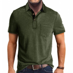 Meeste vabaaja polos&auml;rgid Klassikaline 4 n&ouml;&ouml;biga suvine l&uuml;hikeste varrukatega kaelusega T-s&auml;rk Solid Tees Golf Stiilsed topid meestele Business vabaaja polos&auml;rk L