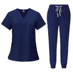 Mitmev&auml;rvilised Unisex L&uuml;hikeste Varrukatega Apteegiarsti &Uuml;likonn Haigla Arsti T&ouml;&ouml;riided Suukaudse Hambaoperatsiooni &Uuml;likonnad Meditsiinilised Scrubs Komplektid XS must