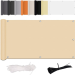 R&otilde;du privaatsusekraan, puurimine, tuul ja UV, koos paigaldustarvikutega, pol&uuml;ester, r&otilde;dupiirde, sise&otilde;ue ja aia jaoks One Size beež