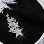 S&auml;delev juukseklamber L&auml;ikiv juuksen&otilde;el Rhinestone Pentagram Juukseklamber Naistele T&uuml;drukutele Mood Duckbill Juukseklamber Naiste Stiilitarvikud