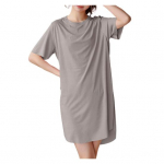 Daami suvekleit &uuml;mmargune kaelus, vaba &uuml;hev&auml;rviline l&uuml;hikeste varrukatega j&auml;&auml;siidist vabaajar&otilde;ivad kodur&otilde;ivad pidžaama p&otilde;lvedeni &ouml;&ouml;s&auml;rgi hall