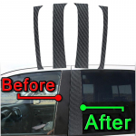 S&uuml;sinikkiust auto uste samba postid Dodge Ram Dodge Ram 1500 2-ukselise Club Cab 1995-2002 akna trimmikatte BC veeru kleebis