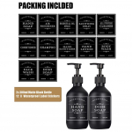 Mattmust seebi dosaator vannitoa du&scaron;i &scaron;ampoonipudel 12 sildiga korduvt&auml;idetava n&otilde;ude ja k&auml;teseebi vedeliku mahutiga SET 3