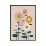 Boho p&auml;ikeselillede maastik plakatid ja v&auml;ljatr&uuml;kid L&otilde;uendimaal Froal P&otilde;hjamaade seinakunstipildid elutoa sisekujunduseks 21X30cm No Frame