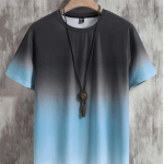Uus suvine meeste moe T-s&auml;rk Creative Color Gradient tr&uuml;kitud meeste T-s&auml;rk Top L